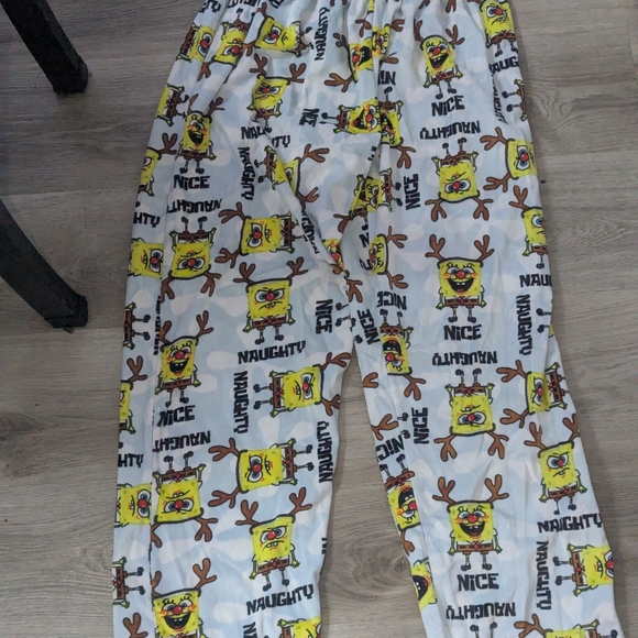 SpongeBob SquarePants Kids Pajamas - White and Yellow - Picture 1 of 2